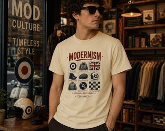 Modernism T-Shirt Unisex | Mod Culture Tee | 60s Subculture Shirt | Northern Soul Roller Streetwear | False Air