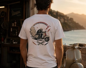Mecanic Scooter Rider T-Shirt | Italian Scooterist Unisex Tee | Scooter Gift | Classic Scooter Rider Shirt | Air Intake