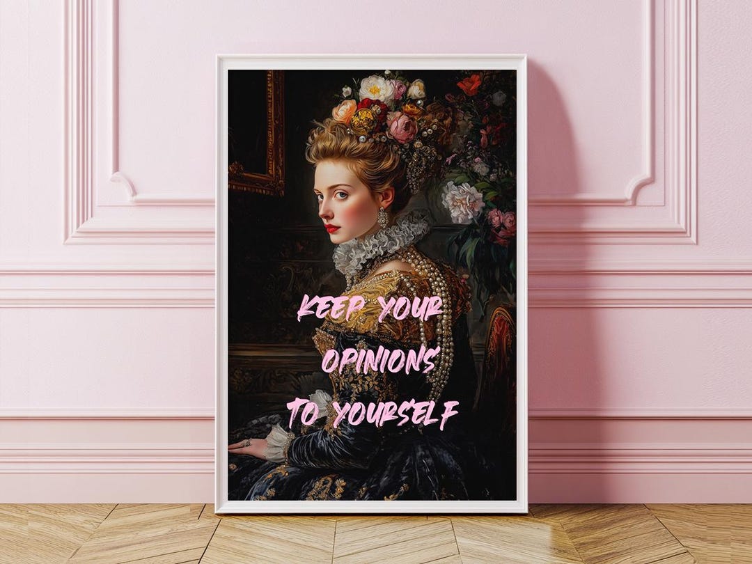 Funny Baroque Poster , Printable Altered Renaissance Wall Art, Humorous ...