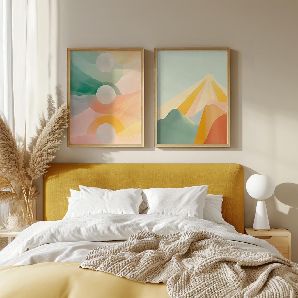 Bundle Meditation Room Decor, Printable Yoga Day Poster, Abstract ...
