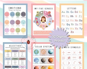 Educational Posters for Kids – Printable Learning Set for Classrooms and Homeschool
