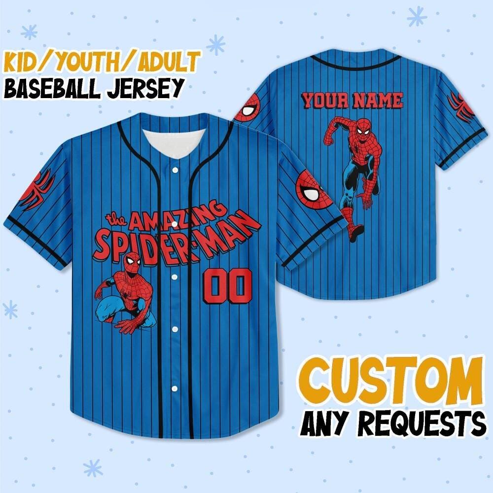 Blue Spiderman Jersey - Etsy