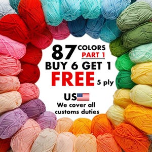 5ply Milk Cotton Yarn 87 colours Skein for Crochet Flowers Knitting Amigurumi Blankets Yarn Soft Milk Cotton Yarn Super Bulky High Quality
