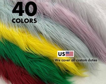10cm Long Pile Faux Fur Fabric,Toy Stuffing Animal Making DIY Toys Fuzzy Fur Fabric,Upholstery, Yardage,Shaggy Fun Fur great for Baby