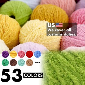 Soft Short Fleece Yarn 50g Teddy bear yarn Chenille Yarn Baby yarn Fluffy yarn Toy yarn Plush Yarn Velvet Knitting Yarn multiple colors