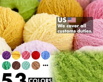Soft Short Fleece Yarn 50g Teddy bear yarn Chenille Yarn Baby yarn Fluffy yarn Toy yarn Plush Yarn Velvet Knitting Yarn multiple colors