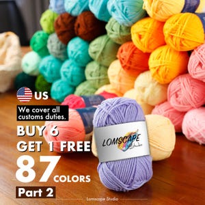 PART2 5ply Milk Cotton Yarn 87 colours Skein for Crochet Flowers Knitting Amigurumi Blankets Yarn Soft Milk Cotton Yarn Bulky High Quality