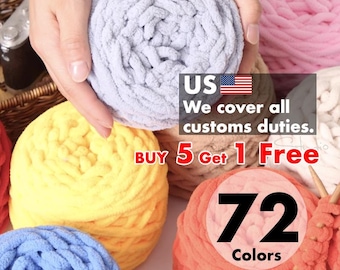 Velvet Chenille Yarn Blanket Yarn Chunky Yarn Bulky Yarn Baby Yarn Amigurumi Plush Yarn Crochet Yarn Knitting Yarn High Quality Blanket Yarn