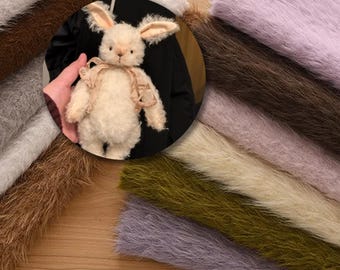 Faux Mohair Fabric 30mm Long Pile Plush Fabric Teddy Bear Fabric Minky Fabric Cuddle Fabric Plush Toys Fabric for Animals, Dolls, Blanket