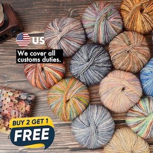 High quality Blend Cotton Yarn,Rainbow CottonYarn,Soft Multicolor knit yarn,Wool yarn Hand-Dyed Blend for Crochet,Knitting,Weaving,Crafts