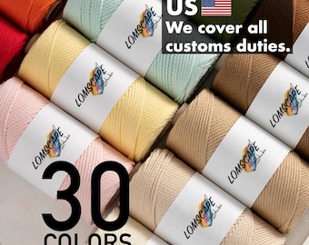 50g 2mm Macrame Cotton Cord 100% Cotton Macrame Rope Braided Cord Twisted Macrame Cord Crochet Cotton Yarn Macrame Knitting Craft DIY Cord