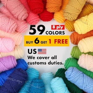 8ply Milk Cotton Yarn 59 colours Skein for Crochet Flowers Knitting Amigurumi Blankets Yarn Soft Milk Cotton Yarn Super Bulky High Quality