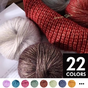 Silk Mohair Wool Yarn,22 colours,Kid Silk Yarn Hand Dyed Kid Mohair,Silk Mohair Wool Blend Yarn Lace Yarn,glossy fluffy Yarn Knitting Wool