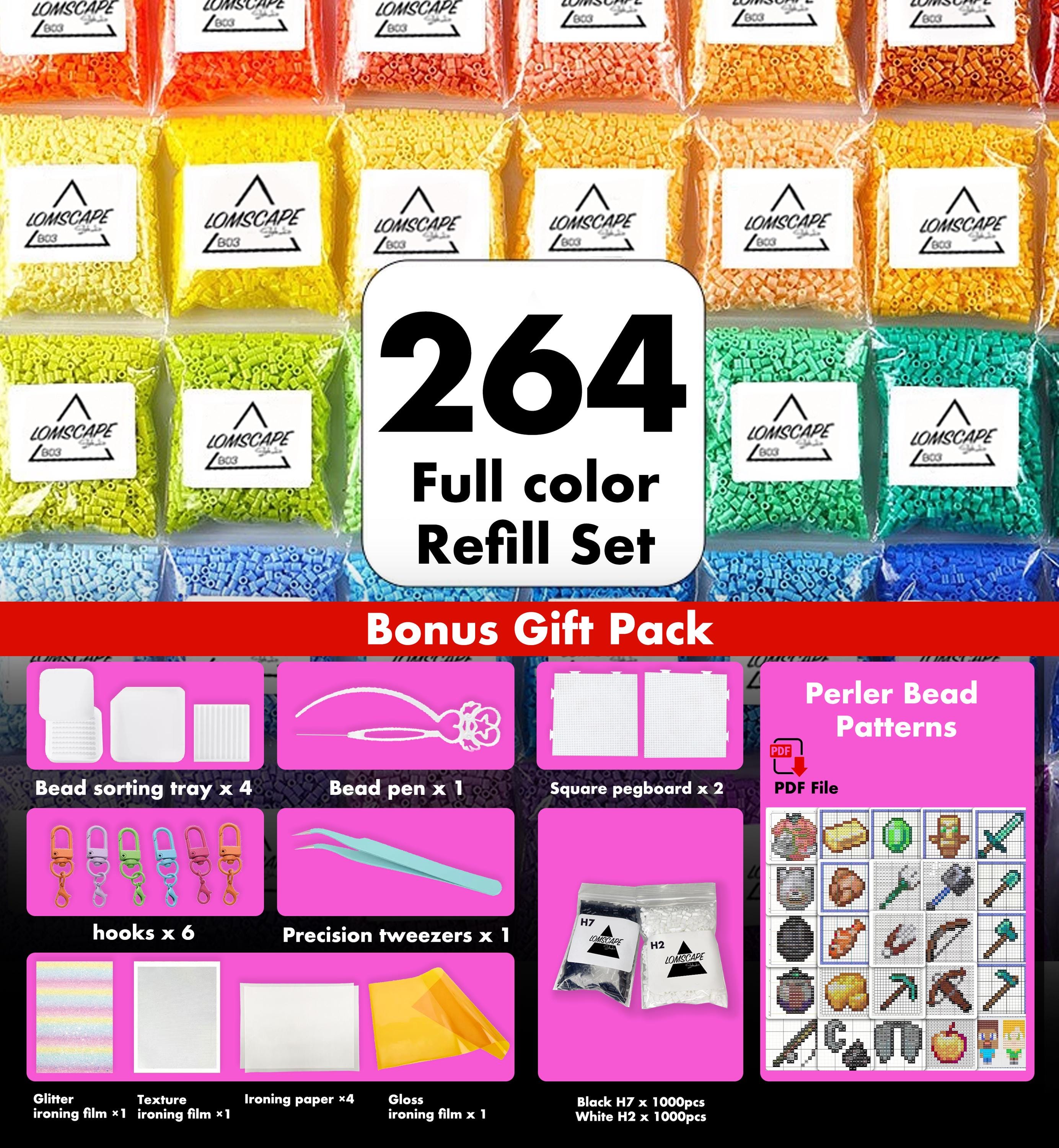 264 Colors 2.6mm Mini Fuse Beads Full Set 500/1000pcs Micro Perler ...