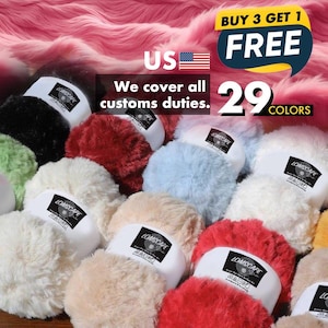 Nertsen namaakbontgaren 50 g, ultrazacht chenillegaren fluweel polyester amigurumigaren Groot gehaakt garen voor brei- en knutselprojecten