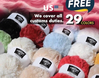 Mink Faux Fur Yarn 50g, Ultra Soft Chenille Yarn Velvet Polyester Amigurumi Yarn Bulky Crochet Yarn for Knitting and Craft Projects