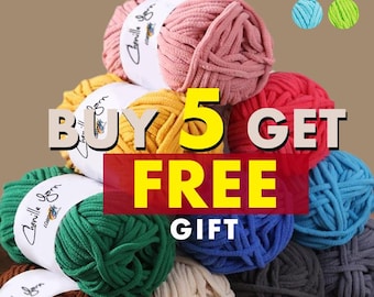 3.5mm Velvet Chenille Yarn Blanket Yarn Chunky Yarn Bulky Yarn Baby Yarn Amigurumi Plush Yarn Crochet Yarn Knitting Yarn High Quality