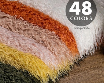 Faux Fur Sheepskin Rug Fabric,Toy Stuffing Animal Making DIY Toys Fuzzy Fur Fabric,Upholstery, Yardage,Shaggy Fun Fur great for Baby,Yardage