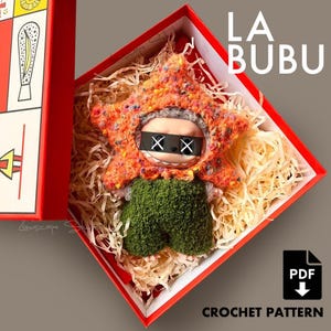Labubu Star Hood Crochet Pattern Amigurumi Doll Costume PDF Plush Costume Amigurumi Doll Clothes PDF Tutorial Hat DIY for Labubu