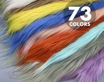 10cm Long Pile Faux Fur Fabric, 73 Colors Toy Stuffing Animal Making DIY Toys Fuzzy Fur Fabric, Upholstery, Yardage,Shaggy Fun Fur for Baby
