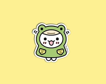 Frog Raincoat Hamsters | Vinyl Sticker