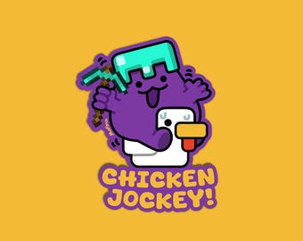 Chicken Jockey!  | Vinyl Sticker