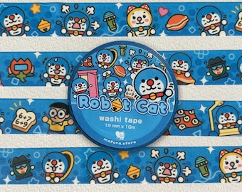 Robot Cat | Washi Tape (15mm x 10m)