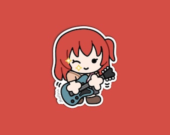 Outgoing Guitarist | Vinyl Sticker