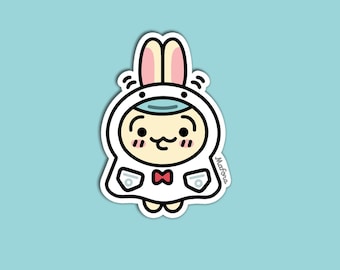 Teruteru Bozu Bunny Raincoat Hamsters | Vinyl Sticker