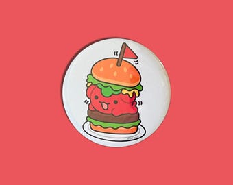 Soup Burger | Metal Pinback Button