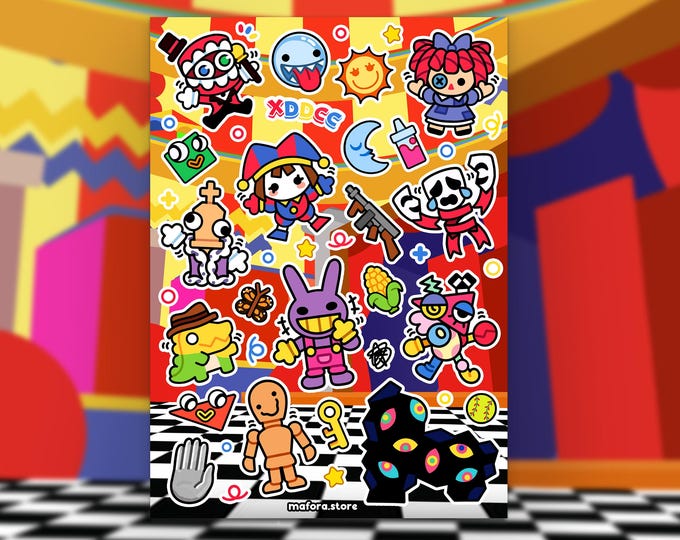 Featured listing image: Circus Buddies! | Premium Sticker Sheet