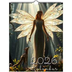 2026 Fairy Wall Calendar, Whimsical & Colorful Fantasy Art, Enchanted Fairy Tale Home Decor, Magical Gift for Fairy Lovers