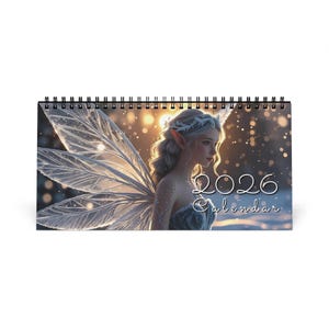 2026 Fairy Desk Calendar, Enchanted Fantasy Art, Cute Fairy-Themed Desk Decor, Magical Gift for Fairy Lovers, Home Office Decor