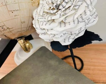 Happy birthday gift, paper rose, paper flower made from a choice of paper types. Gifts for her, faux flower, paper flower, gift idea.