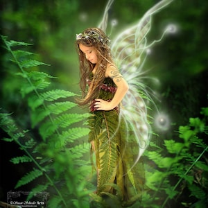 Resting in the Ferns by Susan Schroder  Fantasy Fairy Art Print