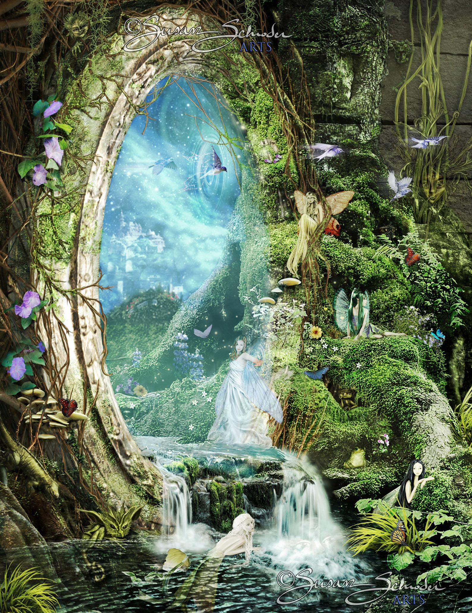 Fantasy Art Print -swift of Spring Portal by Susan Schroder - Etsy
