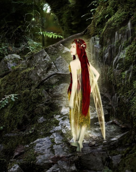 Along Came a Spider by Susan Schroder - Mythic Fantasy Fairy Art Print -  Etsy