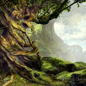 The Whistling Tree by Susan Schroder Mythic Fantasy art print image 1