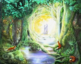 Gathering-- by Susan Schroder-Fantasy Art Print