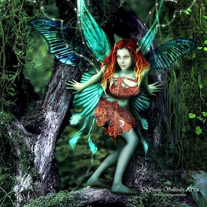 Incendia Unda by Susan Schroder - Mythic Fantasy Fairy Art Print