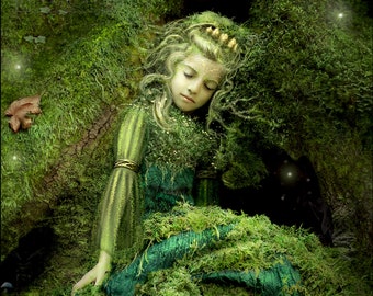 Forest Treasure by Susan Schroder - Dryad Mythic Fantasy art print