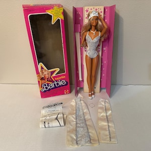 1976 SuperSize Barbie with original box, multiple outfits, and jewelry for doll and child, 18” Barbie doll, Mattel #9828, vintage Barbie