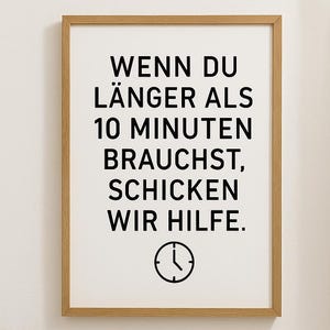 Funny poster for the guest toilet – funny bathroom decoration with saying – housewarming gift – wall picture for the toilet – toilet decoration humor