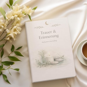 Diario de duelo en PDF (alemán) | Libro de recuerdos imprimible | Cuaderno de trabajo para afrontar el duelo | Autoayuda para la pérdida | Páginas para rituales de duelo