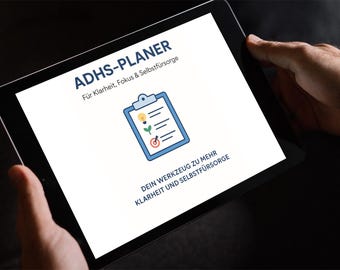 ADHD Planner Digital | Mindfulness Planner PDF to Print | Daily & Weekly Schedule | Brain Dump | Self-Care Tracker