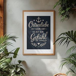 Quadro da cucina, quadro da soggiorno, quadro da soggiorno, quadro da cucina, – Quadro da parete marittimo con scritta costiera per bambini, decorazione del Mare del Nord, regalo per gli amanti del mare