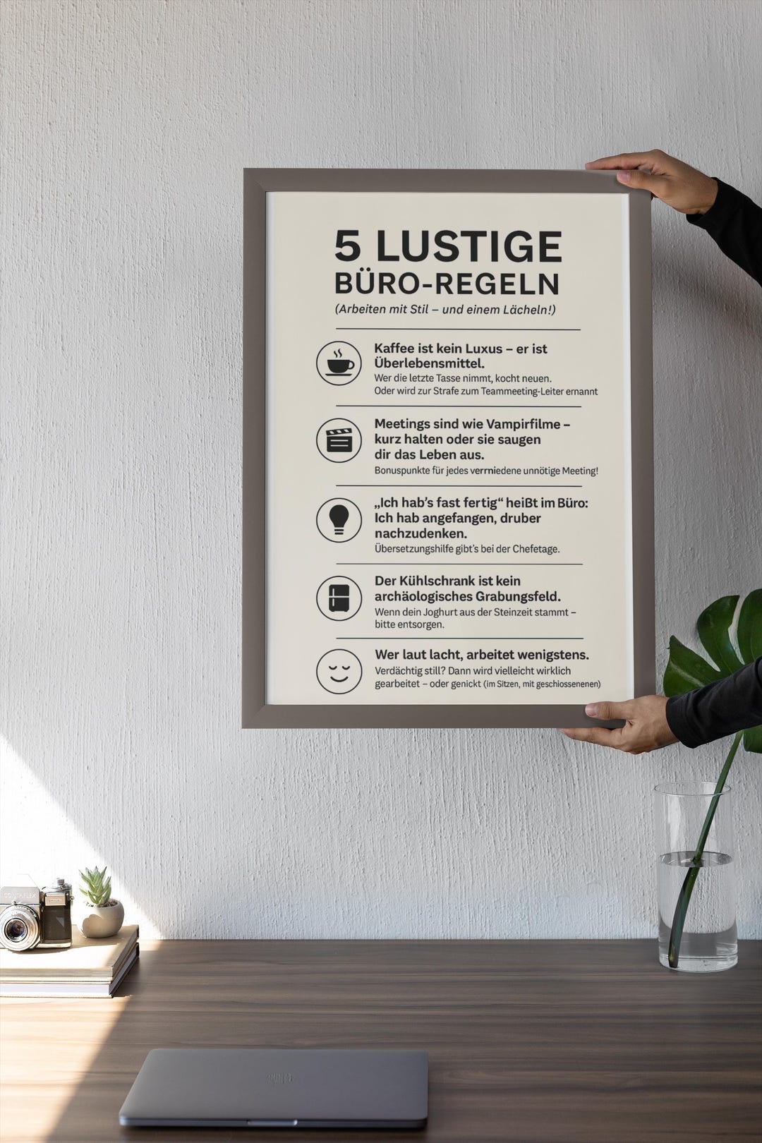 Funny Office Rules Poster • Home Office Decor • Funny Wall Art for the ...