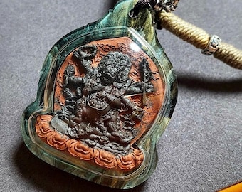 ヴィンテージ銅製マハーカーラ仏像ペンダント – 憤怒の守護神 - Etsy 日本