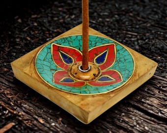 Handcrafted Nepalese Wooden Incense Holder | Column Stick Incense Burner for Home Meditation