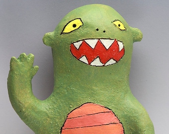 Friendly Monster Wally—Ceramic Wall Art